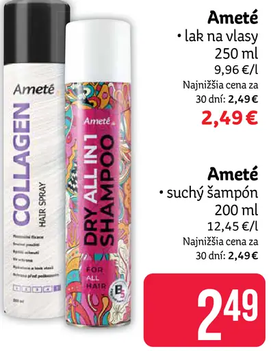 Ameté lak na vlasy
