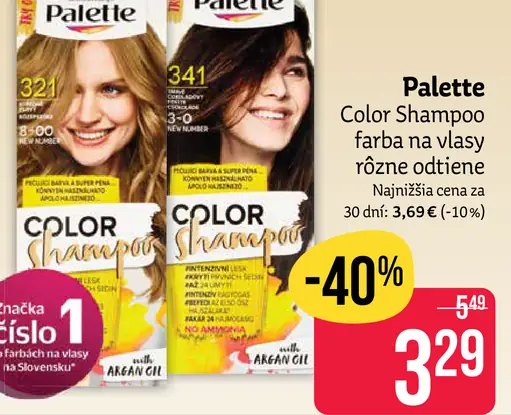 Palette Color Shampoo farba na vlasy