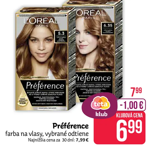 L'Oréal Paris Préférence farba na vlasy