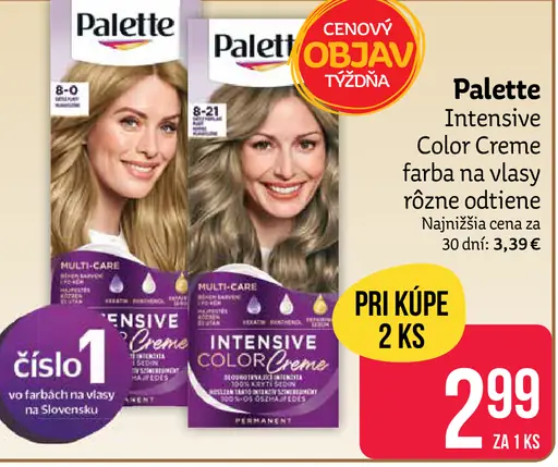 Palette Intensive Color Creme farba na vlasy nugát 6-65