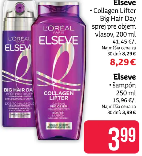 Elseve Collagen Lifter Big Hair Day sprej pre objem vlasov