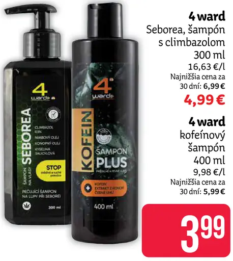 4 ward Seborea, šampón s climbazolom