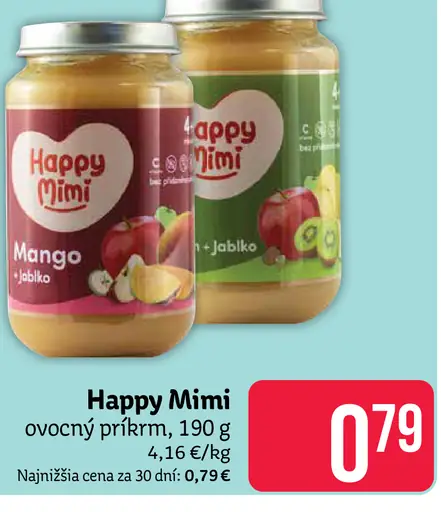 Happy Mimi ovocný príkrm Mango