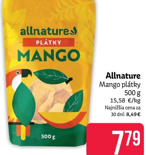 Allnature mango plátky