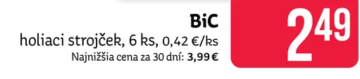 BiC holiace strojčeky