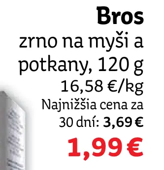 Bros mäkká návnada na myši a potkany