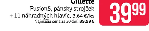 Gillette Fusion5 pánsky holiaci strojček s náhradnými hlavicami