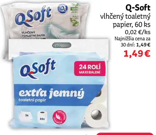 Q-Soft vlhčený toaletný papier