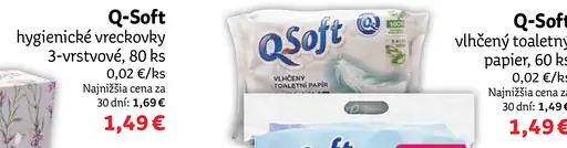 Q-Soft hygienické vreckovky 3-vrstvové