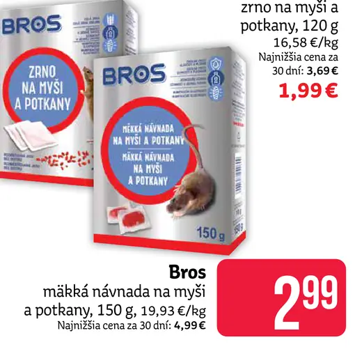 Bros zrno na myši a potkany