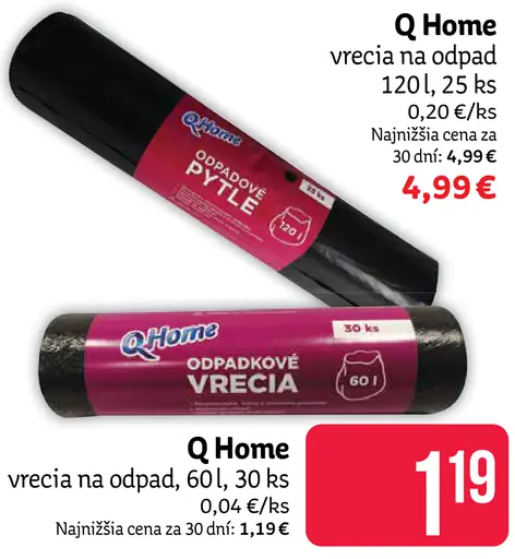 Q Home vrecia na odpad