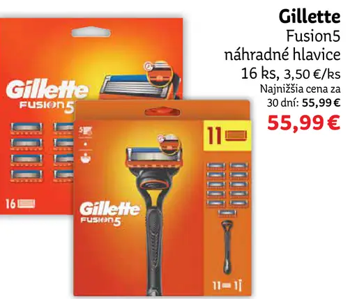Gillette Fusion5 náhradné hlavice