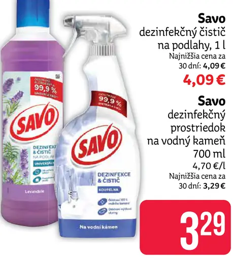 Savo dezinfekčný čistiaci na podlahy