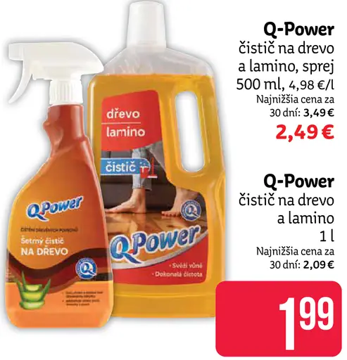Q-Power čistič na drevo a lamino