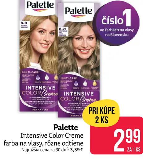 Palette Intensive Color Creme – rôzne odtiene