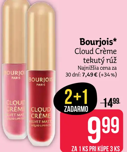 Bourjois Cloud Crème matný tekutý rúž