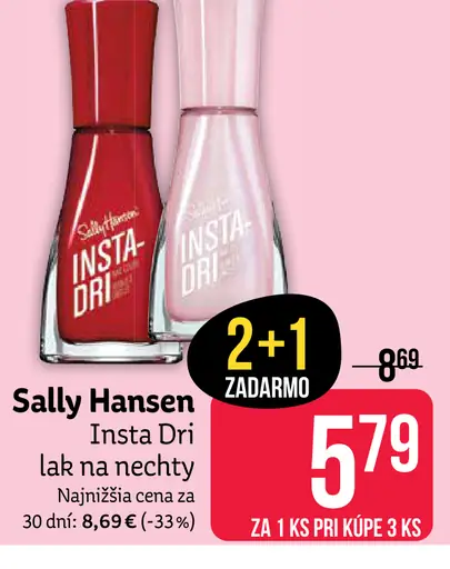 Sally Hansen Insta Dri lak na nechty, rôzne odtiene