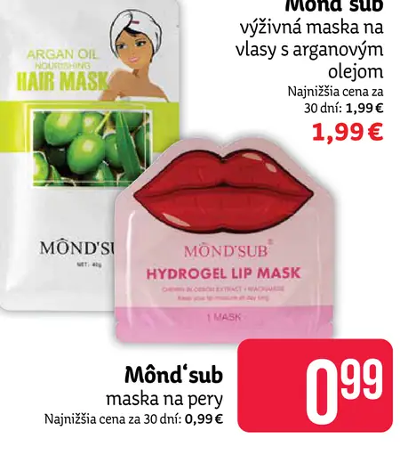 Mönd'sub hydrogelová maska na pery