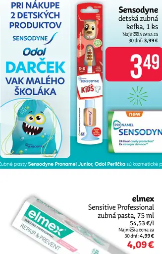 Sensodyne detská zubná kefka