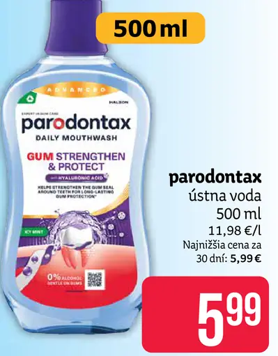 Parodontax ústna voda Gum Strength & Protect