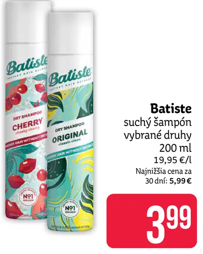 Batiste suchý šampón