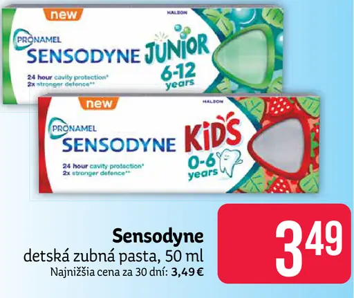 Sensodyne zubná pasta Junior 6-12 rokov, Kids do 6 rokov