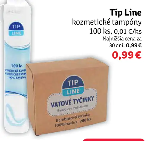 Tip Line kozmetické tampóny