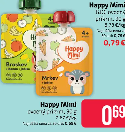 Happy Mimi BIO ovocný príkrm