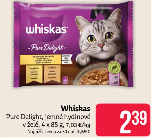 Whiskas Pure Delight jemné hydinové mäso v želé