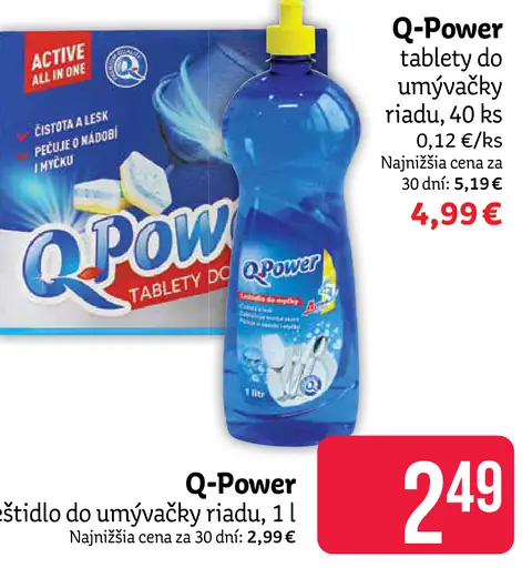 Q-Power tablety do umývačky riadu