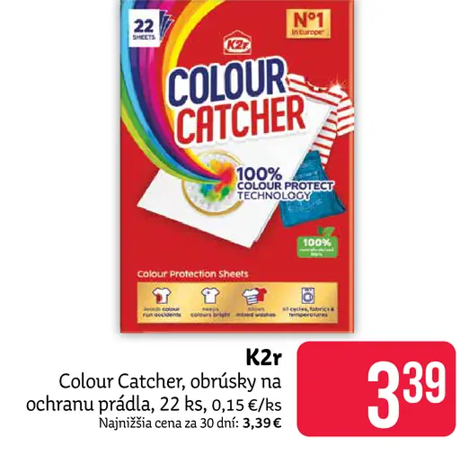 K2r Colour Catcher, obrúsky na ochranu prádla