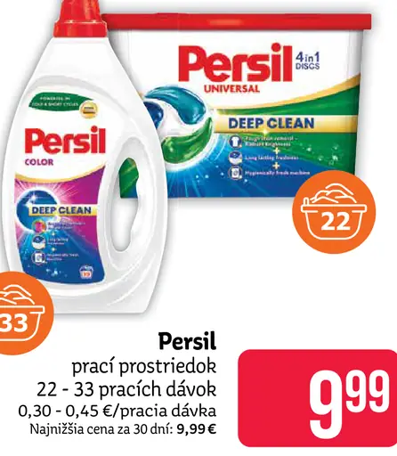 Persil prací prostriedok Universal Color Deep Clean, 4 v 1 disky