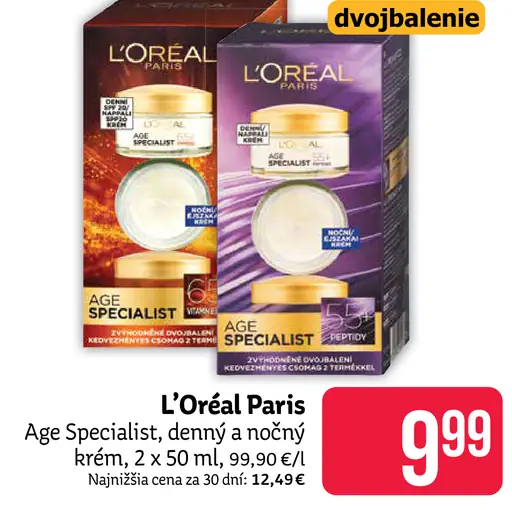 L'Oréal Paris Age Specialist 55 +, nočný krém