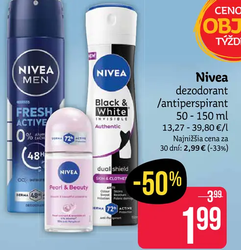 Nivea deodorant a antiperspirant