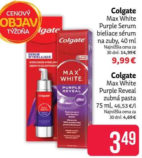 Colgate Max White Purple Serum bieliace sérum na zuby