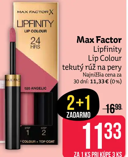 Max Factor Lipfinity Lip Colour tekutý rúž
