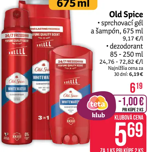 Old Spice sprchovací gél a šampón, dezodorant stick
