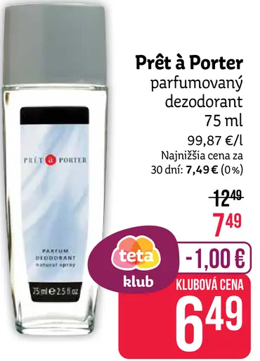 Prêt à Porter parfúmovaný dezodorant