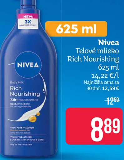 Nivea telové mlieko Rich Nourishing