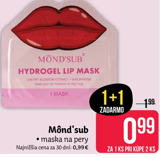 Mönd'sub hydrogelová maska na pery