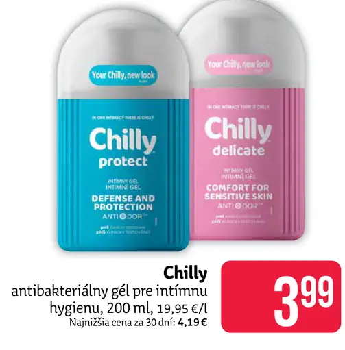 Chilly antibakteriálny gél pre intímnu hygienu