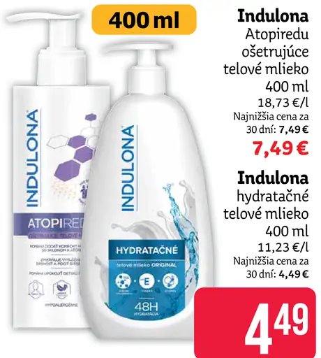 Indulona Atopiredu ošetrujúce telové mlieko