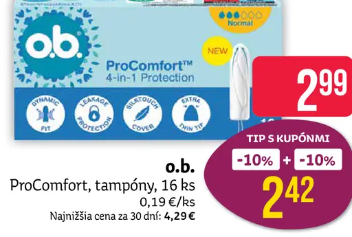 O.B. ProComfort Normal tampóny