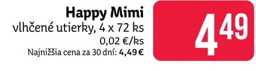 Happy Mimi vlhčené utierky