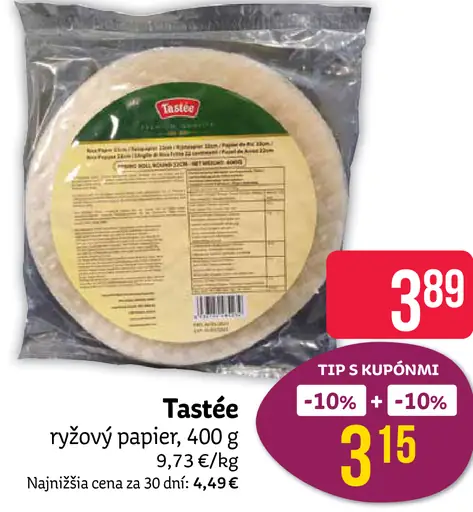 Tasteé ryžový papier
