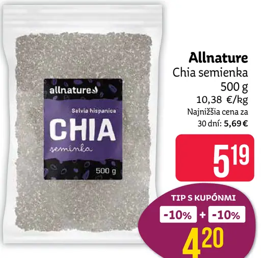 Allnature Chia semienka