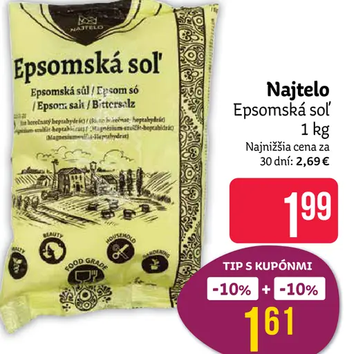 Najtelo epsomská soľ
