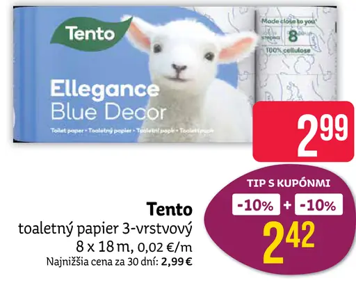 Tento toaletný papier 3-vrstvový