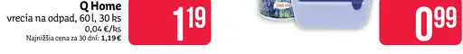 Q Home vrecia na odpad