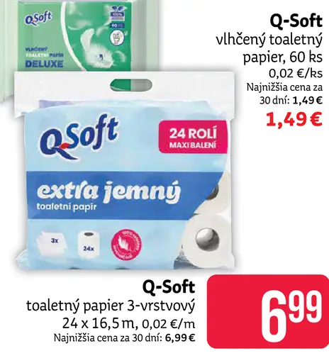 Q-Soft vlhký toaletný papier